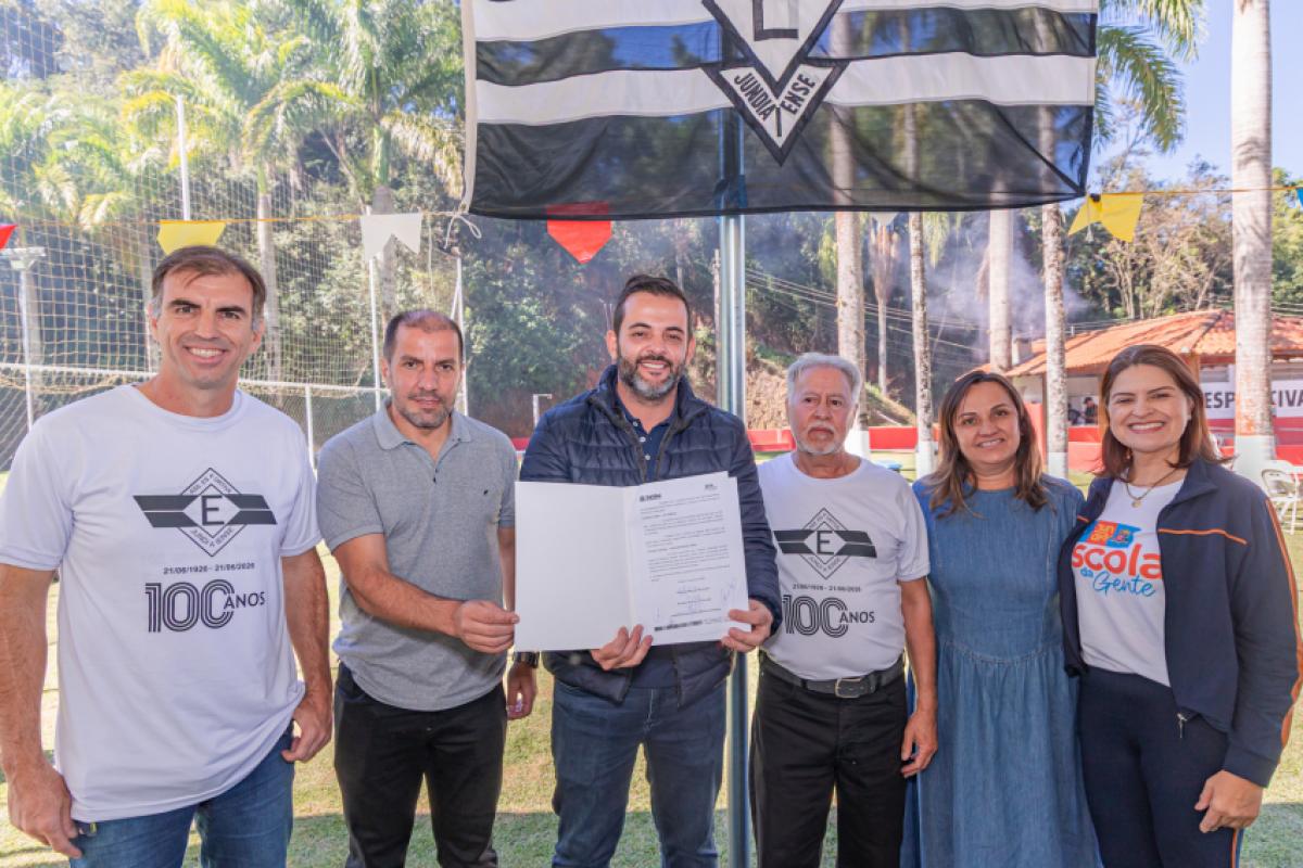 Vereadores: Cristiano Lopes e Edicarlos Vieira, Prefeito Gustavo Martinelli, Wagner Capretz, Tânia Vilela e Priscila Costa