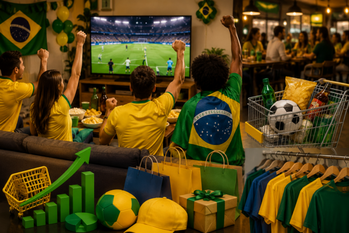 Pesquisa mostra onde os brasileiros vão assistir aos jogos e como o mundial influencia decisões de compra