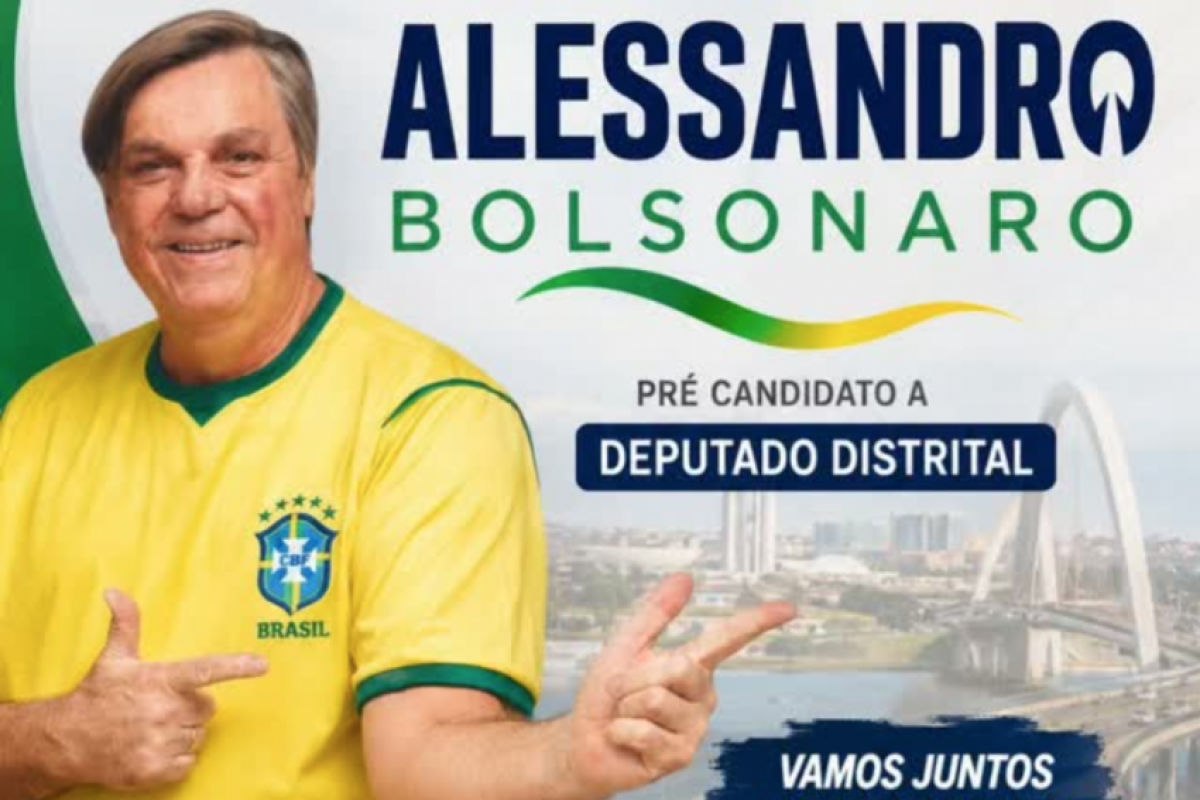 O pré-candidato informou que disputará a eleição com o nome Alessandro Bolsonaro. 