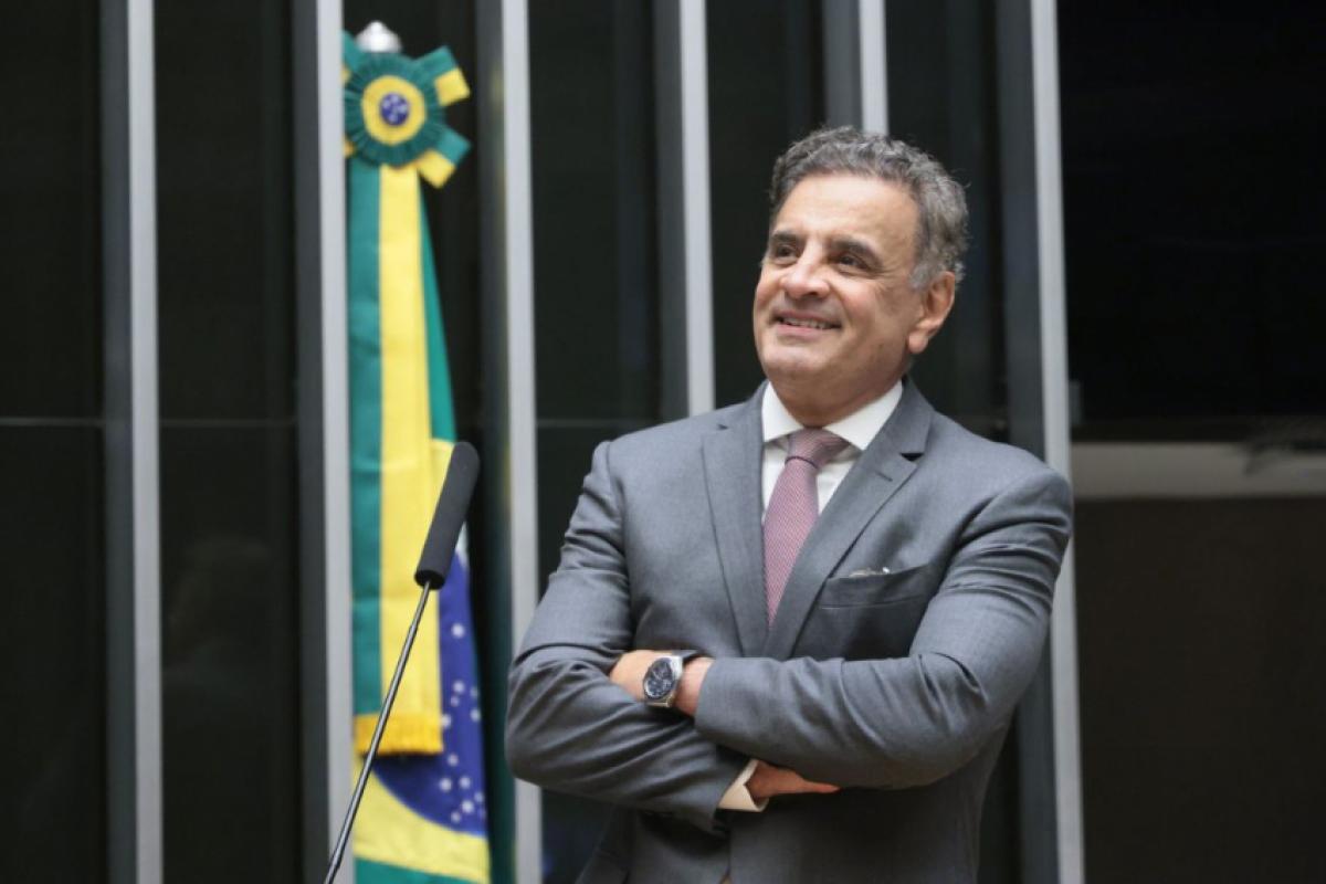 O presidente nacional do PSDB, deputado federal Aécio Neves (MG)