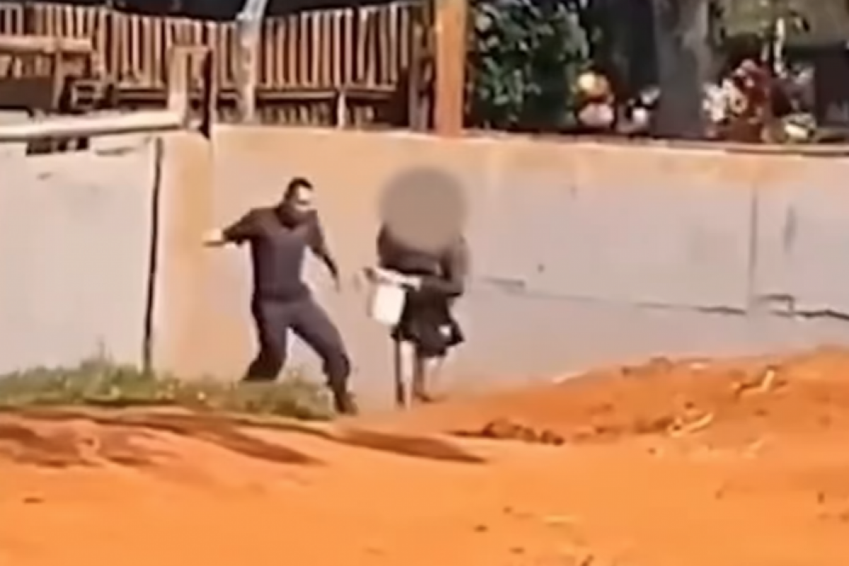Segundo o Corpo de Bombeiros, a mulher afirmou que pretendia dar água ao elefante por acreditar que ele sofria maus-tratos. 