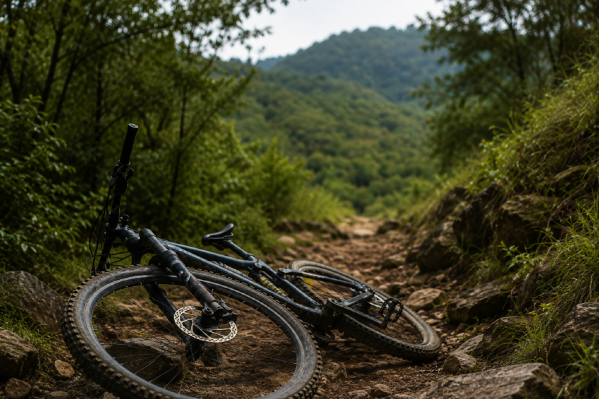 Ciclista estava em grupo e se desequilibrou e caiu 