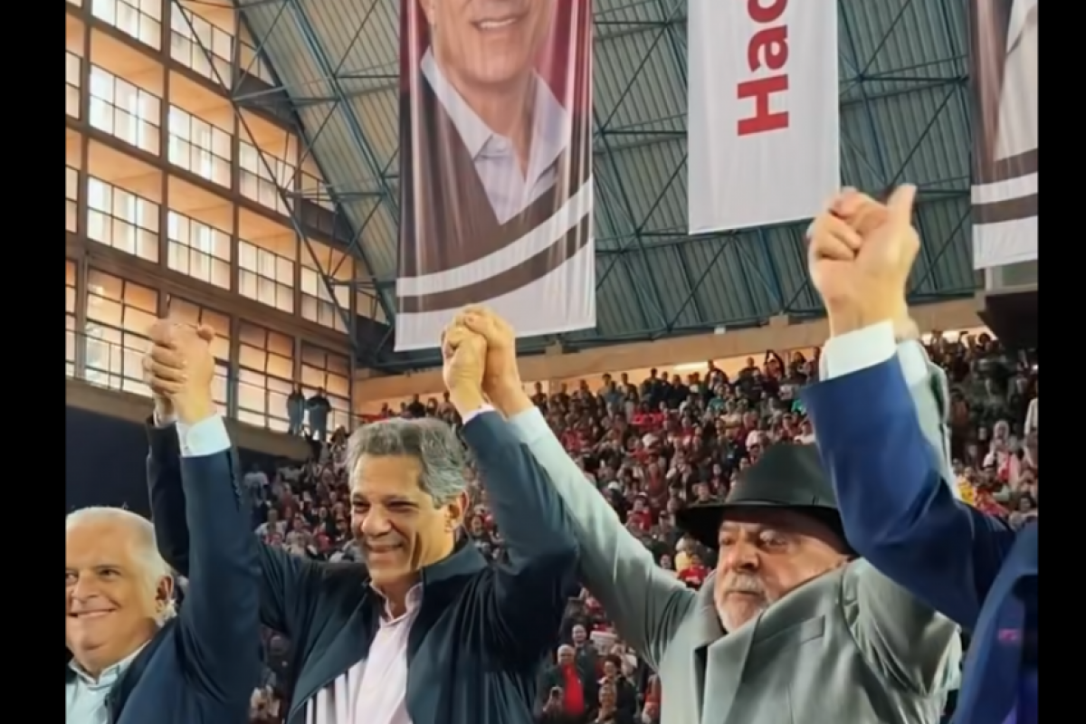 Neste sábado (25), Haddad é oficializado candidato a governador pelo partido em Campinas.