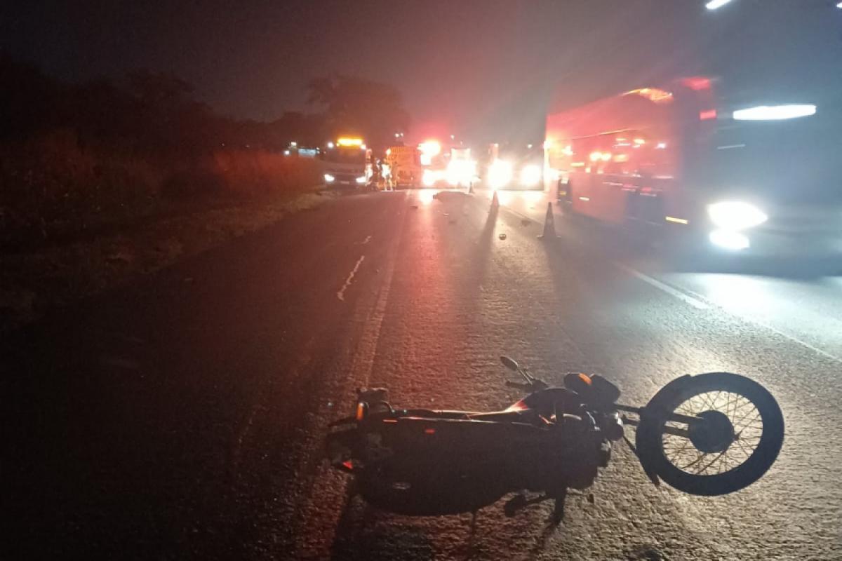 Local do acidente que matou o motociclista