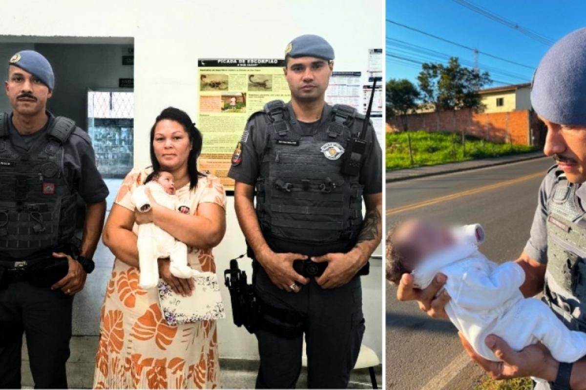 O trabalho rápido e eficaz dos policiais salvou a bebê em Piracicaba. 