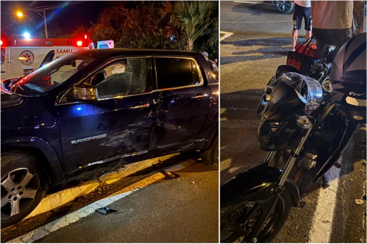 Acidente na avenida São Vicente, no Polo Clube 
