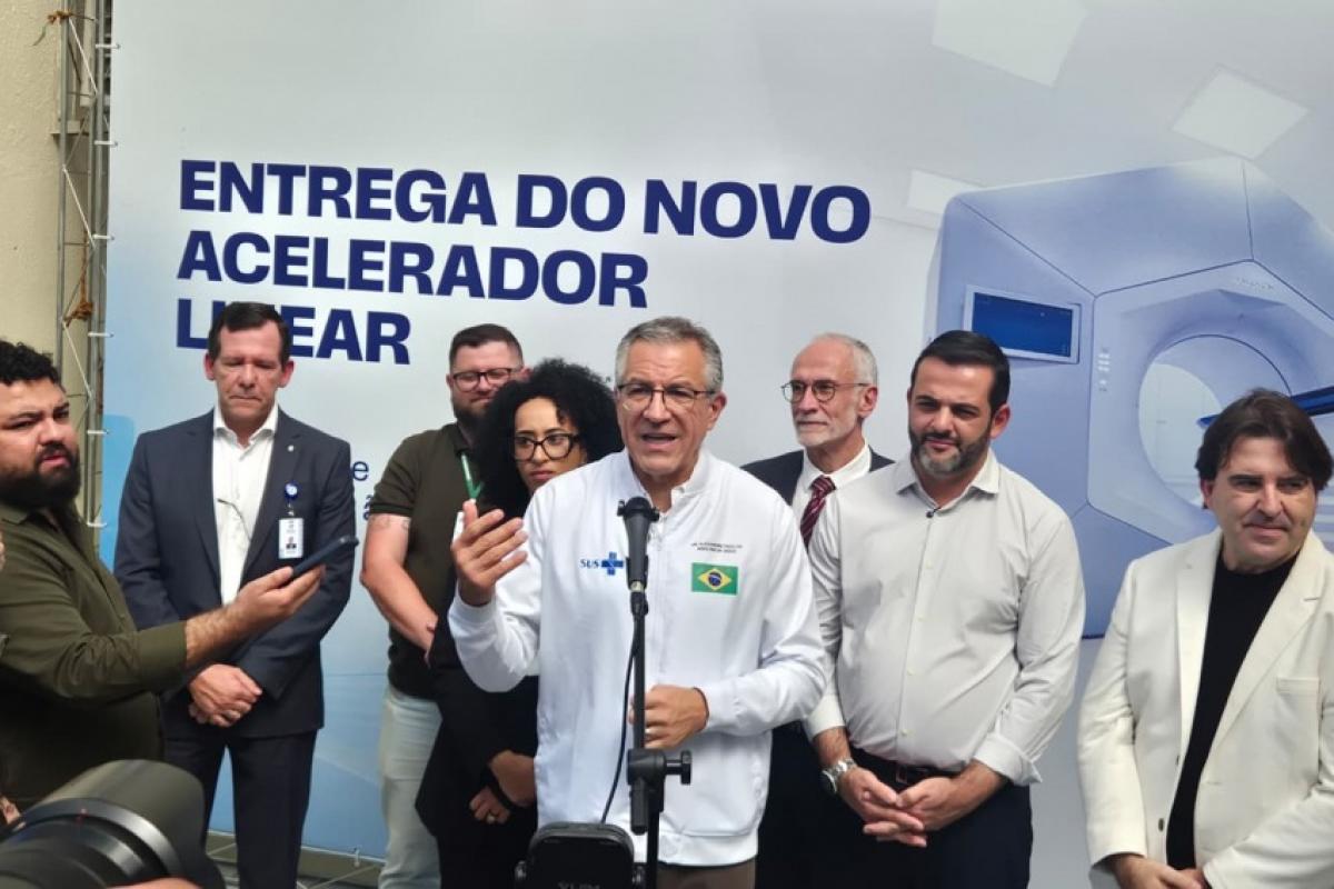 Ministro da Saúde, Alexandre Padilha, durante visita a Jundiaí nesta sexta-feira (14). 