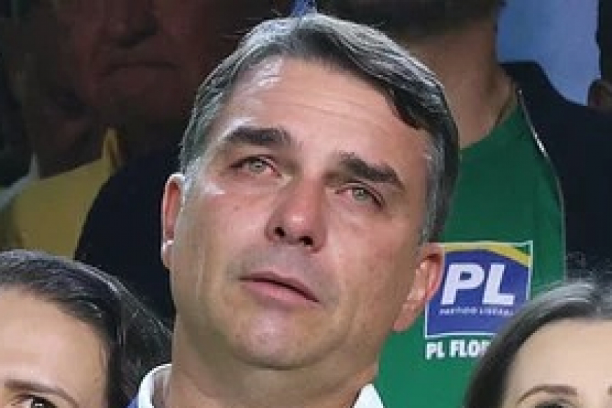 O presidenciável do PL, Flávio Bolsonaro