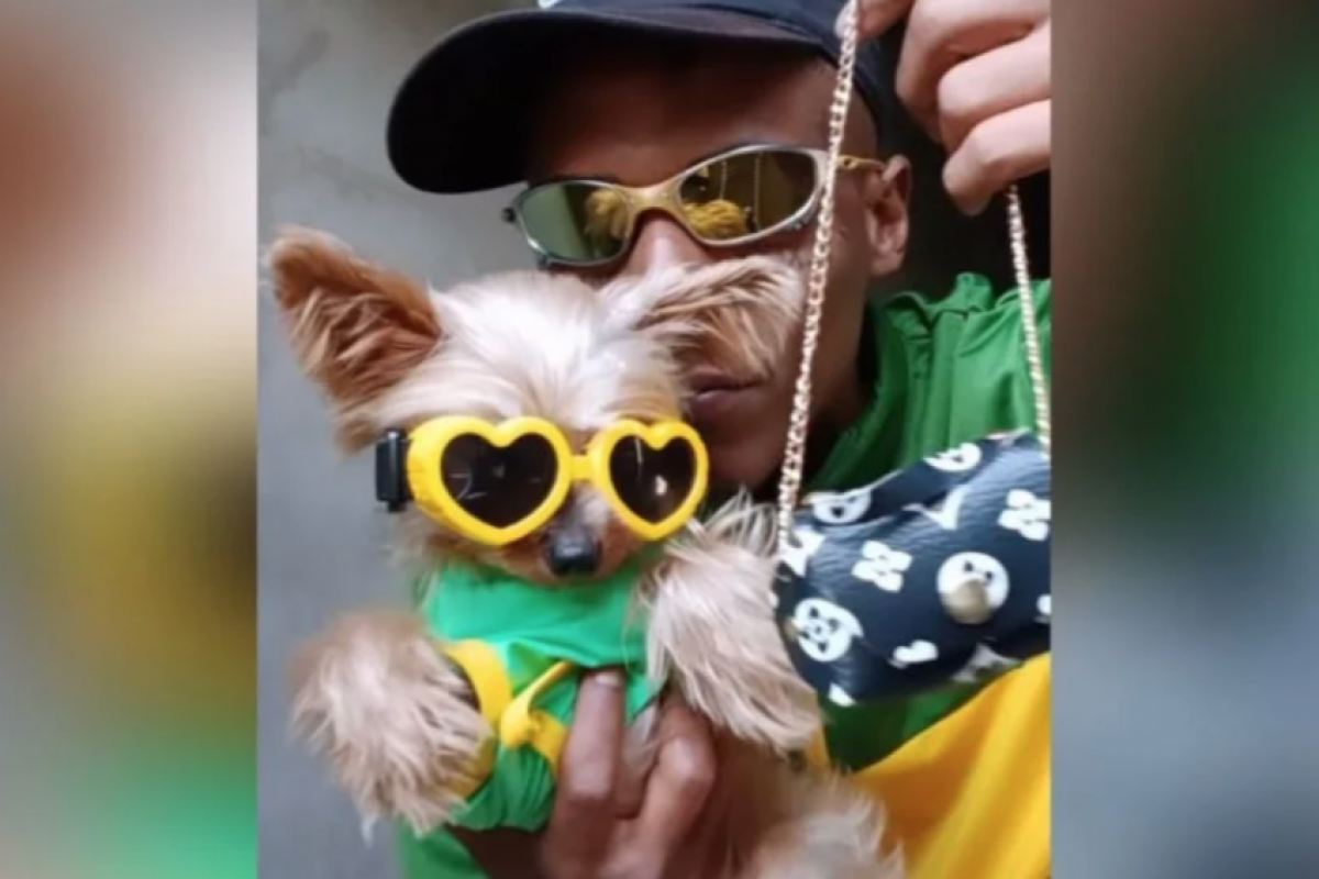 Zoe aparece nas publicações usando vestidos, óculos de sol e bolsas.