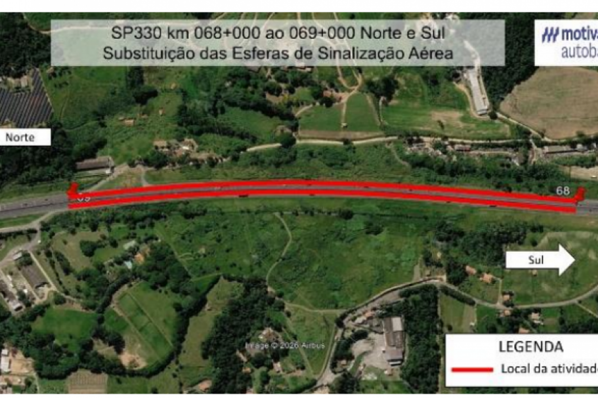 Trabalho com helicóptero provocará interrupções temporárias entre os km 68 e 69 da Anhanguera neste domingo; Bandeirantes terá ação no dia 16.