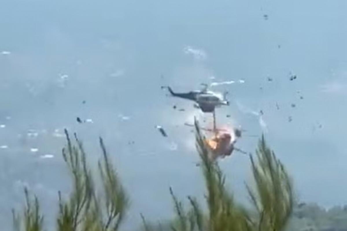 Helicópteros colidem no ar ao combater incêndios na Grécia