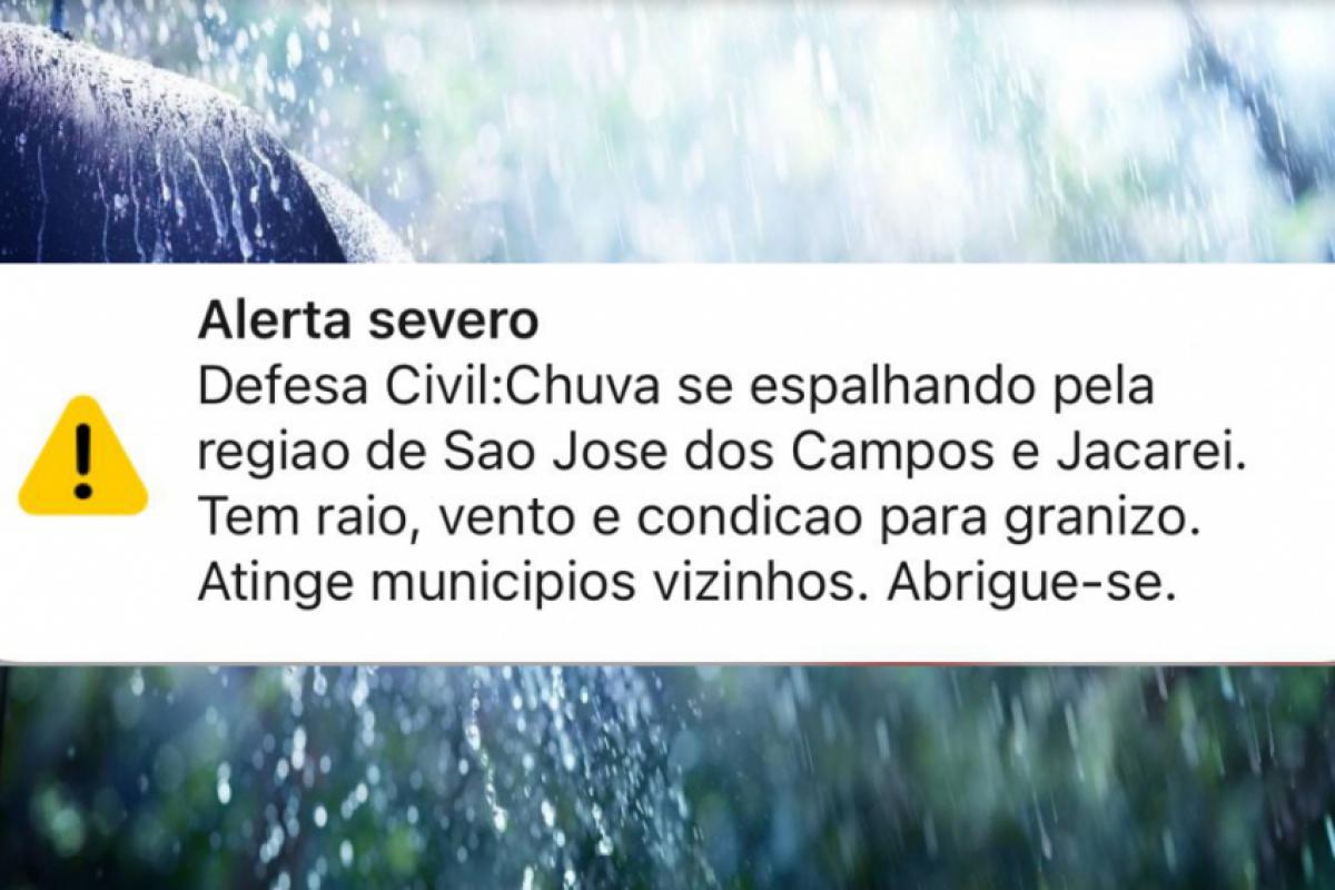 Moradores receberam alerta de chuva forte na região de São José
