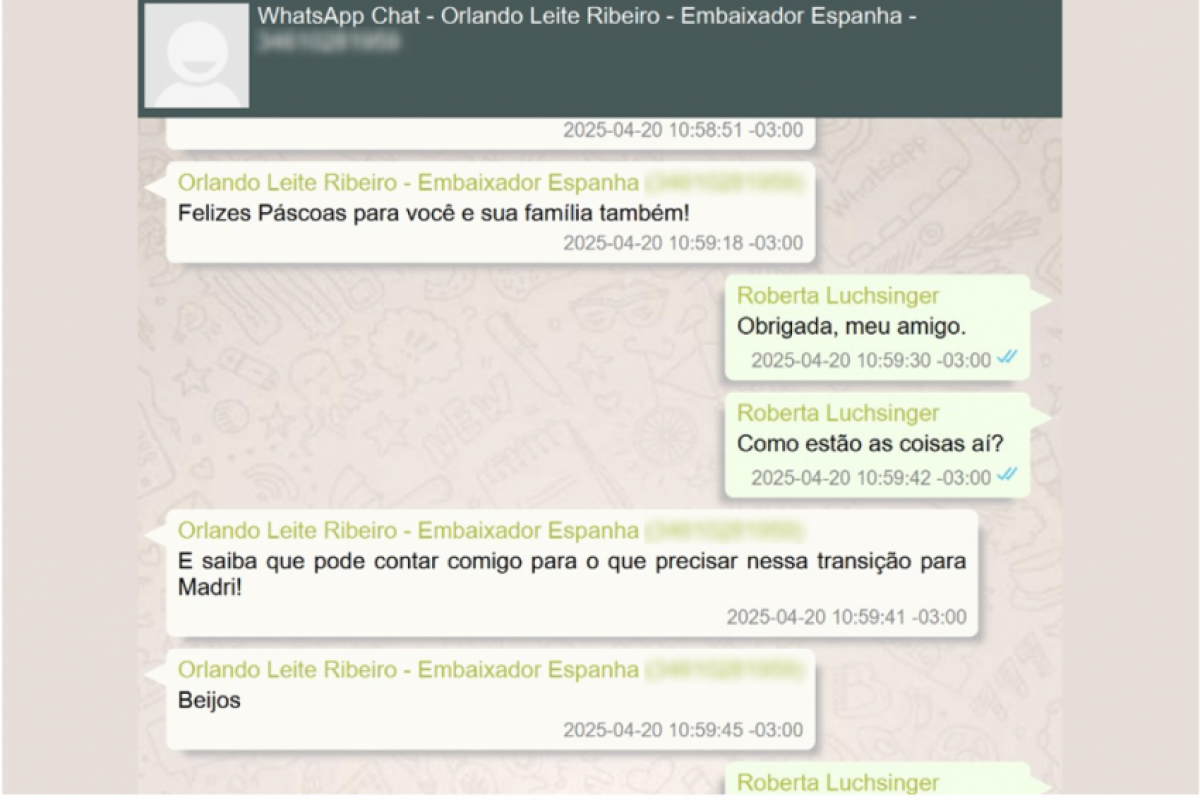 Diplomata se colocou à disposição para auxiliar na escolha de escolas e ofereceu van para ajudar na compra de móveis.