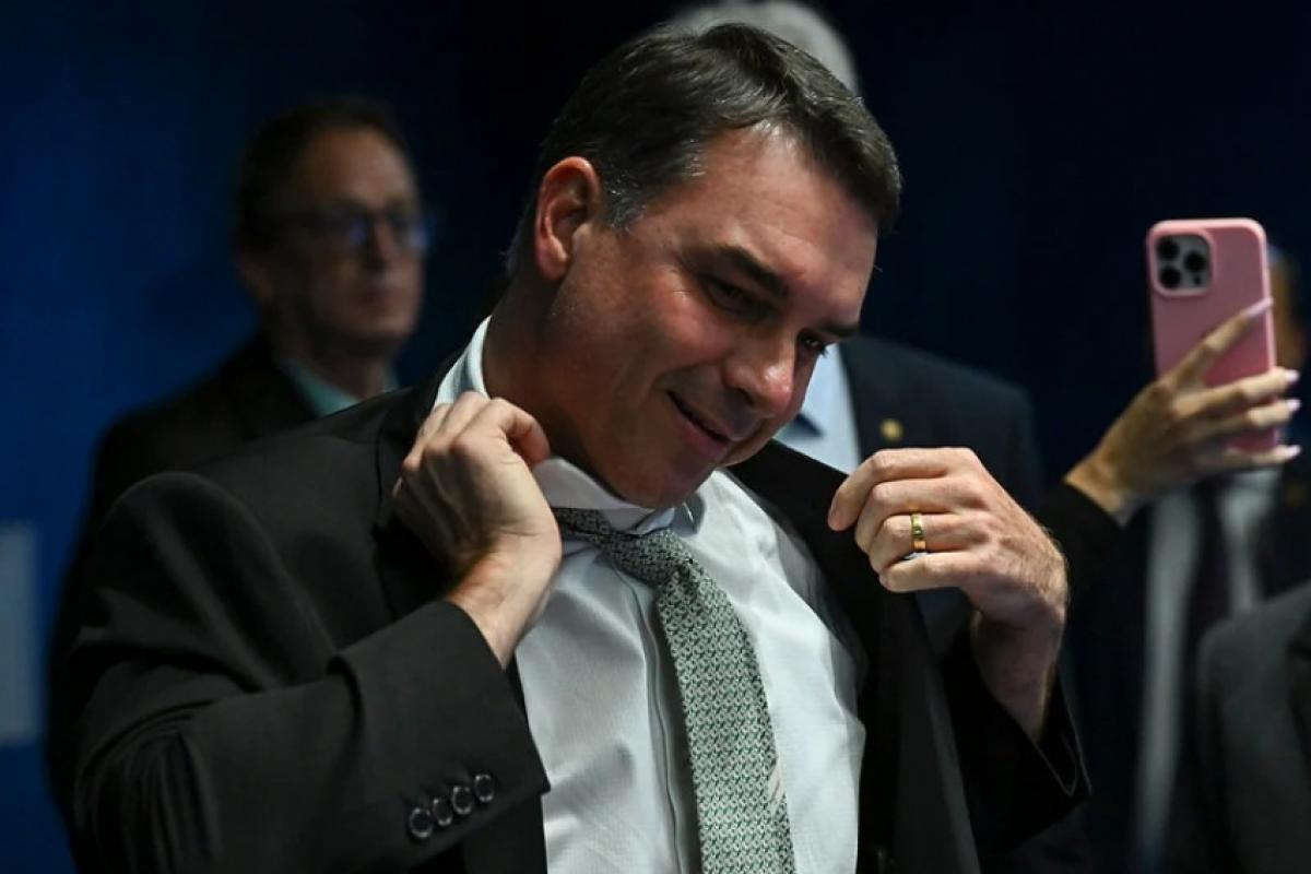 O senador Flávio Bolsonaro (PL)
