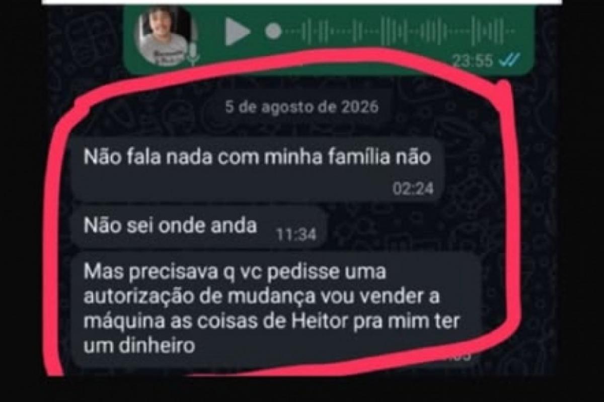 Suposto print de conversa entre Jessica e Alberto depois do crime 
