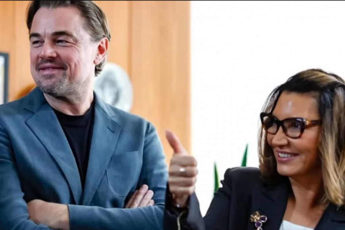 DiCaprio está no Brasil para conhecer projetos de pesquisa e preservação do meio ambiente.