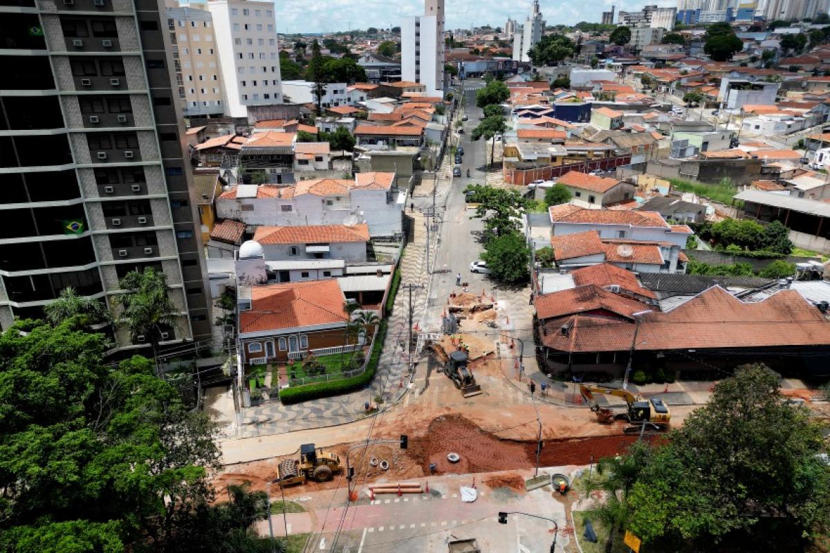 Estruturas vão conduzir água da chuva até piscinão no Jardim Paranapanema, que terá capacidade para armazenar 120 milhões de litros.