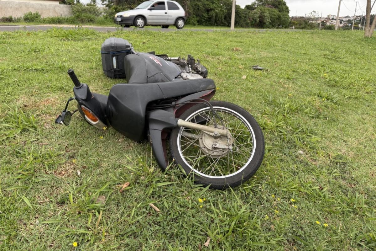 Motocicleta que a vítima conduzia 