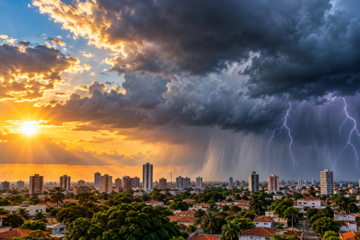 A quarta-feira (14) merece atenção. Segundo a previsão, Araçatuba terá sol entre nuvens pela manhã, mas há possibilidade de chuva forte à tarde e à noite. O acumulado estimado é de 18 milímetros